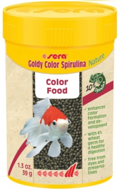 Sera Goldy Color Spirulina Nature - храна за златни рибки, оцветяваща - 10000 мл.