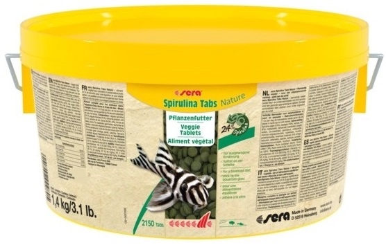 Sera Spirulina Tabs Nature - растителна храна за рибки във вид на таблетки -  24 бр.