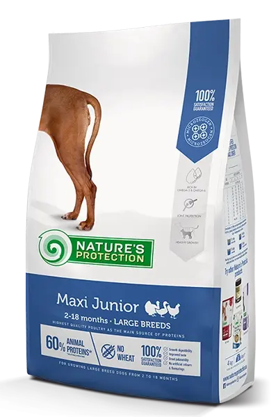 Nature's Protection Maxi Junior - храна за растящи кученца от едри и големи породи