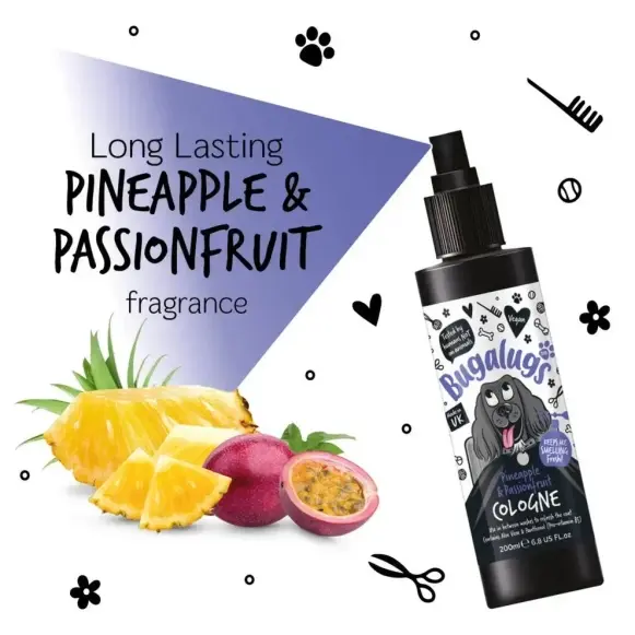 BugaLugs Pineapple & Passionfruit Dog Cologne - тропически одеколон за кучета 200 мл.