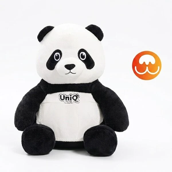 Uniq Pets Plush Dog Toy Sniffies Giant Panda плюшена играчка панда за кучета с писукане, 23,3 x 19,3