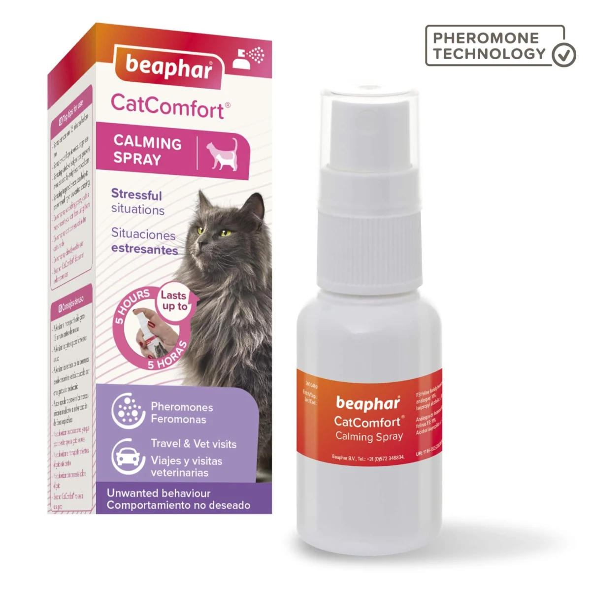 Beaphar CatComfort® Calming spray 60 мл - успокояващ спрей за котки, с феромони
