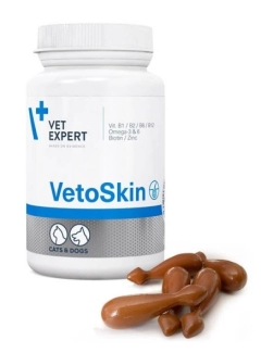 Vet Expert VetoSkin - богат състав за борба с всички видове дерматологични проблеми 90 таблетки за котки
