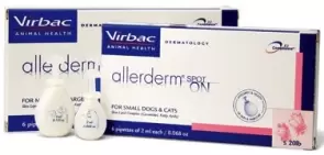 Virbac Allerderm - липиден комплекс възстановяващ кожната бариера за кучета и котки до 10 кг. 6 броя пипети по 2 мл.