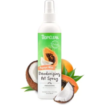 TropiClean Deodorizing Perfume & Odor Eliminating Papaya Scent Dog & Cat Spray - дезодориращ спрей з