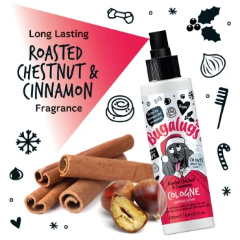 Bugalugs Christmas Edition Roasted Chestnut & Cinnamon Dog коледен део спрей за кучета 200ml