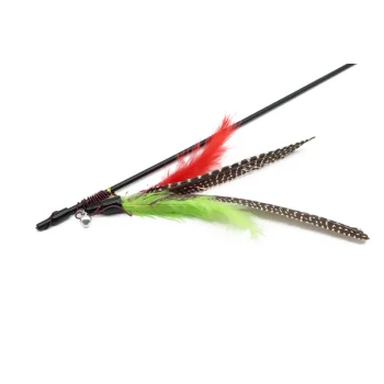 Uniq Pets Swishy – въдица за котка с перо на ластик, 41–101,5 см