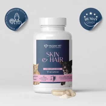 Valsam Vet Skin & Hair добавка за кожа и козина за кучета и котки, 60 капсули
