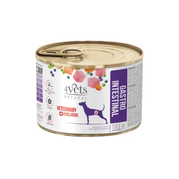 4Vets Dog Natural Gastro Intestinal консервирана храна за кучета, при стомашно чревни проблеми, 185 г