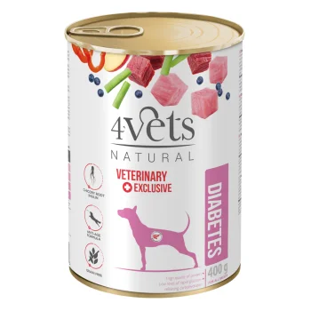 4Vets Dog Natural Diabetes консервирана храна за кучета с диабет, 400 г